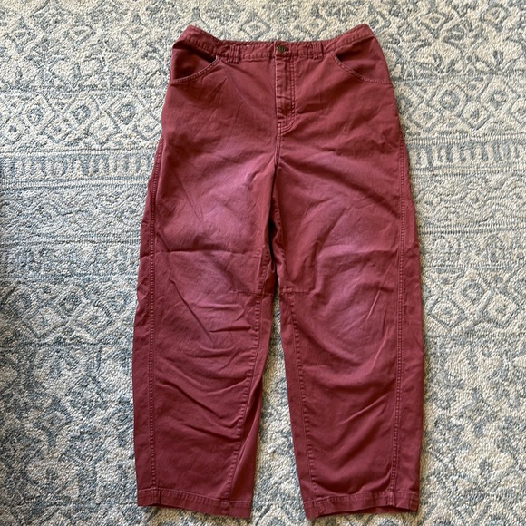 Pilcro Anthropologie maroon khaki pants size 31 - Picture 1 of 10